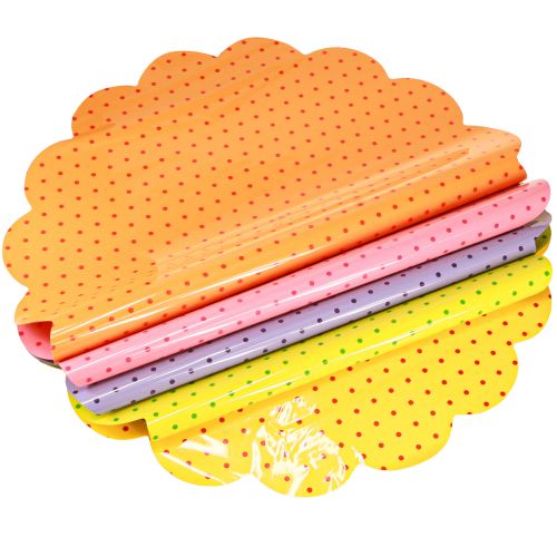 Floristik24 Rondella Dots gėlių rankogaliai su taškeliais Ø54cm 100 vnt.