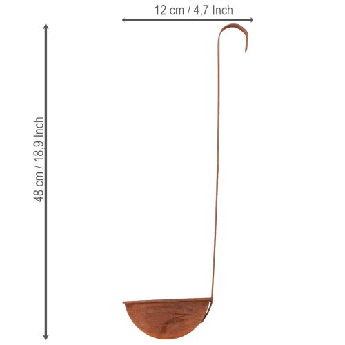 daiktų Sodinimui skirtas dubuo, dekoratyvinis samtis, rūdžių spalvos, Ø12 cm, 3 vnt.