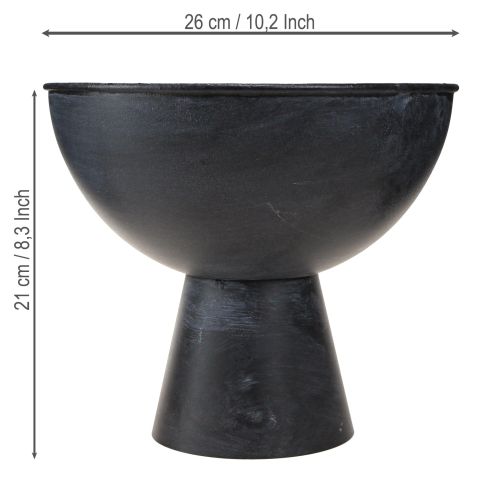 daiktų Dubuo su netauriojo metalo trofėjiniu dubeniu antracitu Ø26cm H21cm