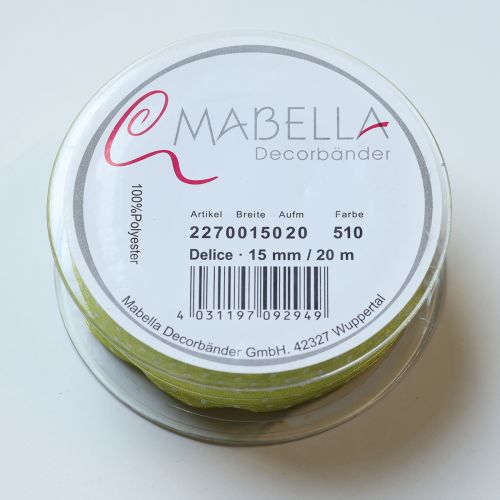 daiktų Taškuota juostelė dekoratyviniam dovanų pakavimui, 1,5 cm pločio, 20 m ilgio