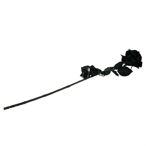 daiktų Rožė Šilkinė Gėlė Juoda 63cm