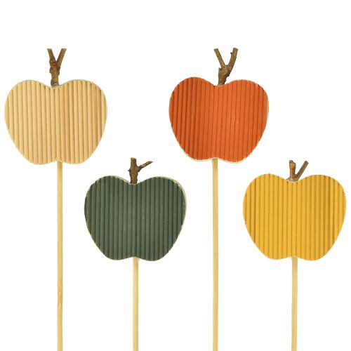 daiktų Gėlių kamštis rudens dekoratyvinis kamštis medinis obuolys 5x5,5cm 8 vnt