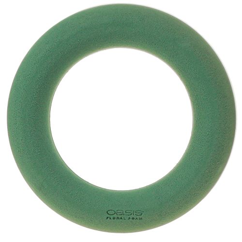Floristik24 OASIS® Gėlių putplasčio vainiko žiedai, žali, aukštis 3 cm, Ø 25 cm, 6 vnt.