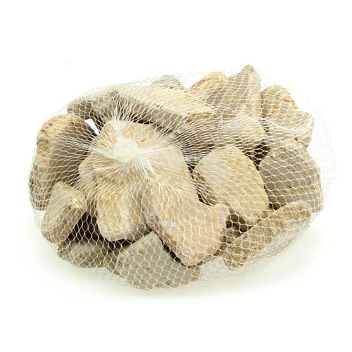 Floristik24 Mozaikiniai akmenukai tinkle šviesiai rudi matiniai 3cm - 8cm 1kg