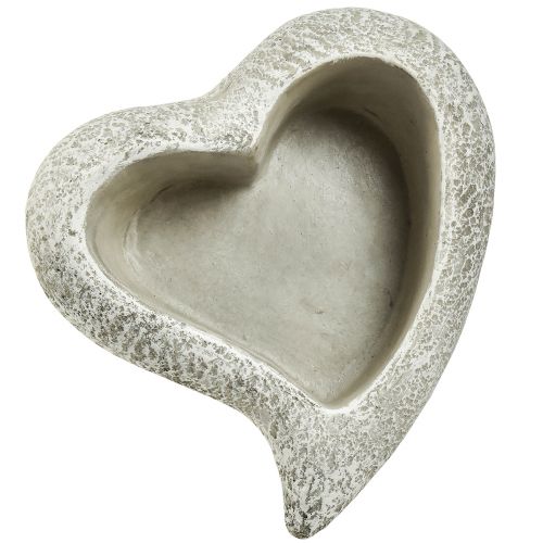 daiktų Lieto akmens širdelės augalo dubuo augalo širdelė pilka balta 19×19×7cm