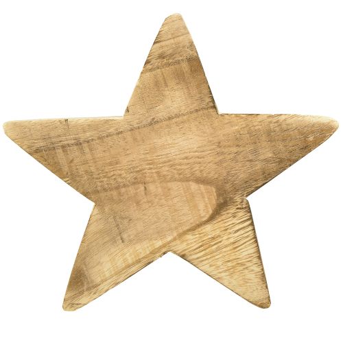 daiktų Kaimiška dekoratyvinė žvaigždė, pagaminta iš paulownia medienos - natūralaus medžio išvaizda, 25x8 cm - universalus kambario dekoravimas