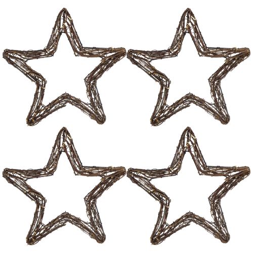 daiktų Žvaigždės kabinimui durų vainikui gluosnis natūralus 28cm 4vnt
