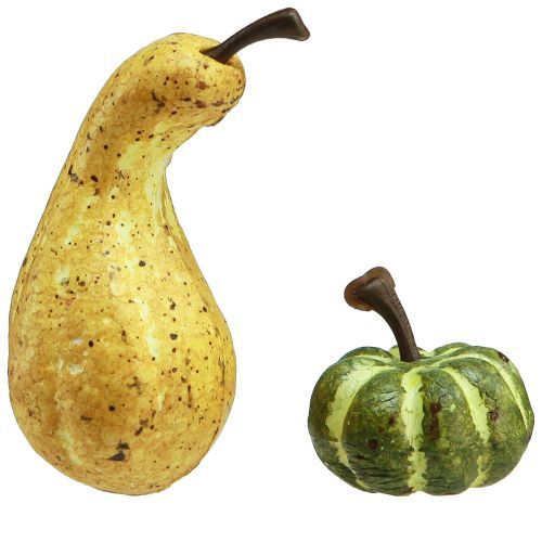 daiktų Taškinė dekoracija rudens puošmena moliūgai geltonai žalia Ø2–4,5cm 12 vnt