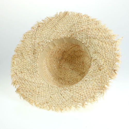 Floristik24 Šiaudinė kepurė su gėle Ø40cm
