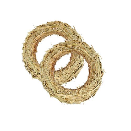 daiktų Šiaudinis vainikas 18/3cm 10 vnt