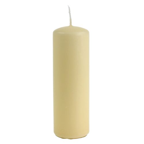 Pillar žvakės kreminės žvakės H145mm Ø50mm kreminės 12vnt