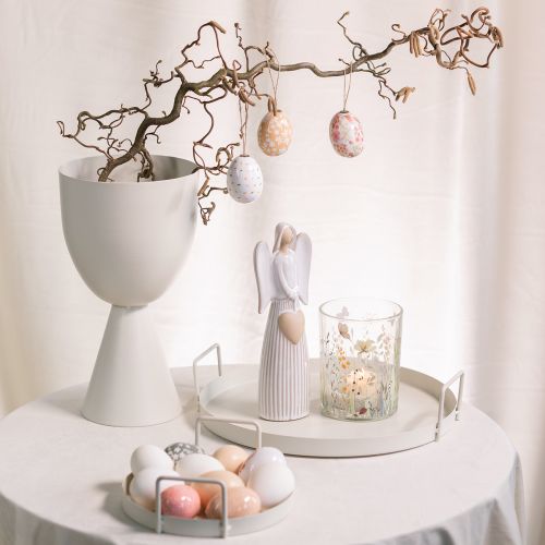 daiktų Padėklas su praktiškomis rankenomis įvairioms dekoravimo idėjoms su gėlėmis ir natūraliomis medžiagomis, 30 cm