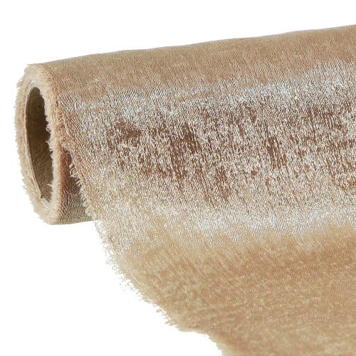 daiktų Stalo juostelė auksinė smėlio spalvos nutrinta vintažinė W47cm L1,5m