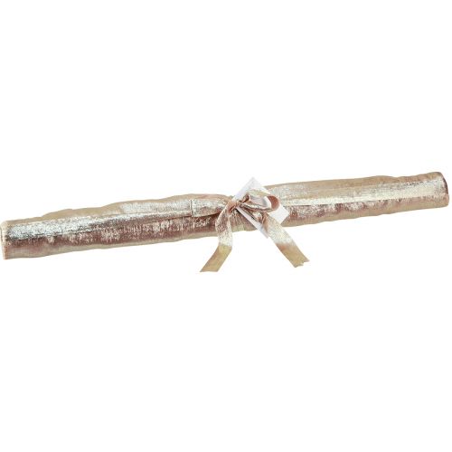 daiktų Stalo juostelė auksinė smėlio spalvos nutrinta vintažinė W47cm L1,5m