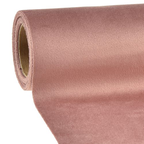daiktų Aksominė staltiesė senovinė rožinė, 28×270cm - Elegantiškas staltiesės dekoratyvinis audinys Jūsų šventinio stalo dekoravimui