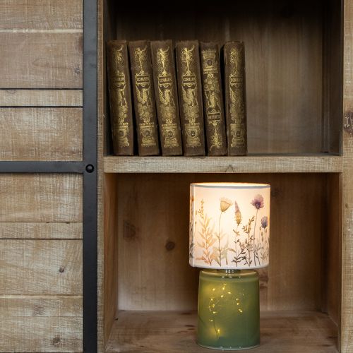 daiktų LED stalinė lempa su gėlių raštu stilingam svetainės apšvietimui, 23 cm