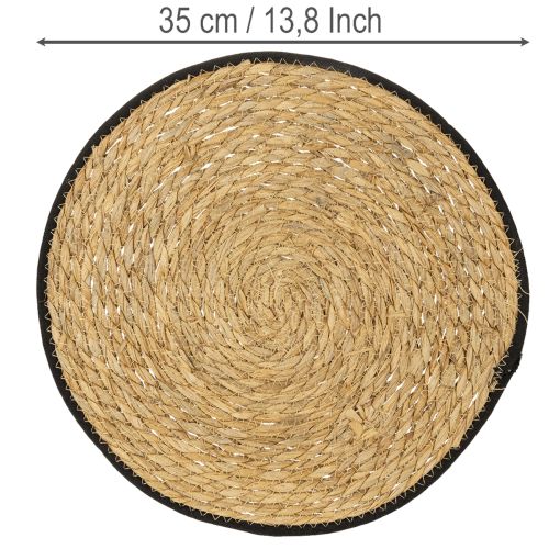 daiktų Stalo padėkliukas, apvalus, Ø35cm, 4 vnt., iš melsvų žolės