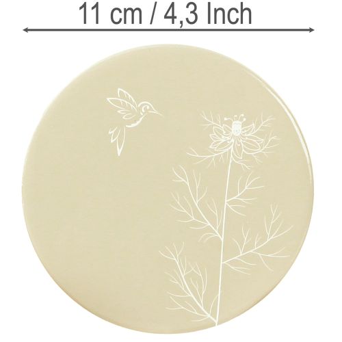 daiktų Stalo padėkliukai Spring Bird Ruda Balta Ø11cm 6 vnt