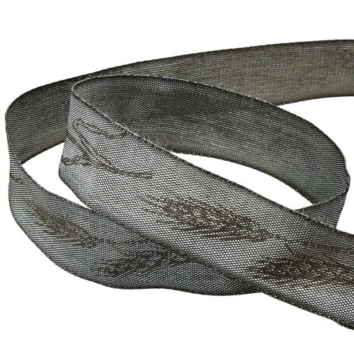daiktų Gedulo juostelė dekoratyvinė juostelė sidabrinė juoda su ausytėmis W40mm L25m