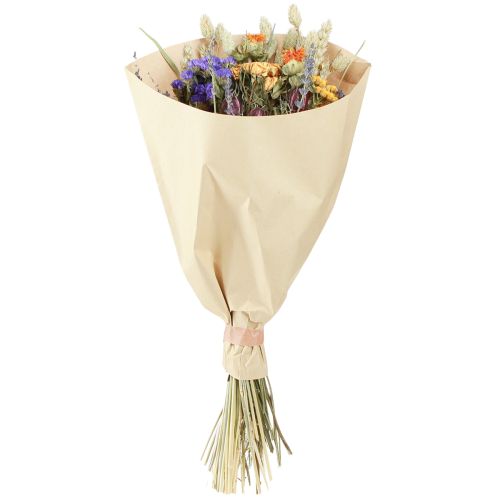 daiktų Džiovintų gėlių puokštė violetinės oranžinės jūros levandos grūdeliai 55cm