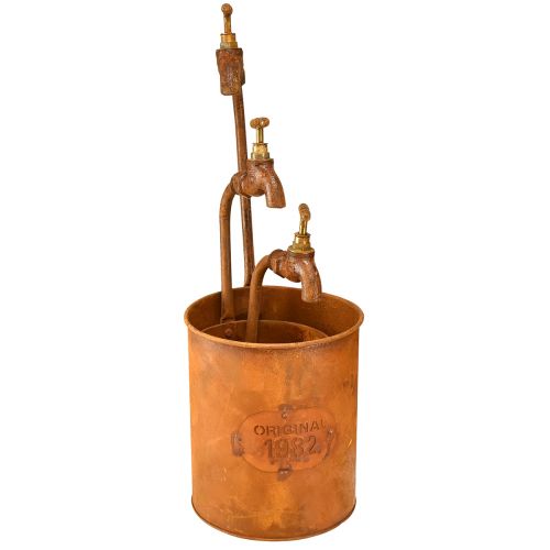 Sodinamosios patina dekoratyvinis metalas su čiaupu H25/37/43cm rinkinyje 3 vnt | Floristik24.lt