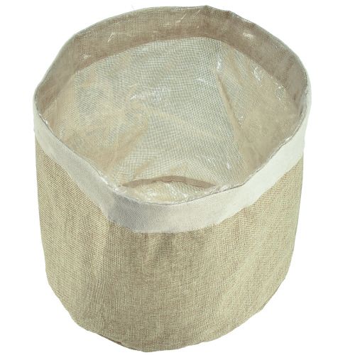 daiktų Sodinamosios džiuto audinio krepšelis Natūralus indas Ø28cm H25cm 3vnt
