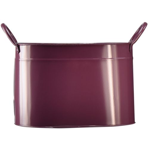 daiktų Sodinamosios metalinis ovalus vazonas purpurinis 24/21/18cm rinkinys iš 3 vnt