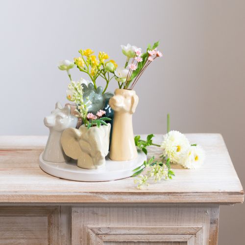 daiktų Vazos formos dekoratyvinės gyvūnų figūrėlės, puikiai tinka žaismingam kambario dizainui, 13 cm