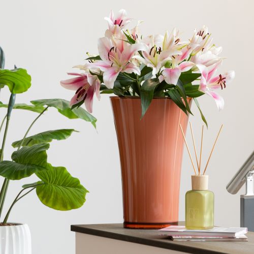 Floristik24 Vaza Rožinė Grindų Vaza Dekoratyvinė Vaza &quot;Fizzy Siena&quot; Ø28.5cm A45cm