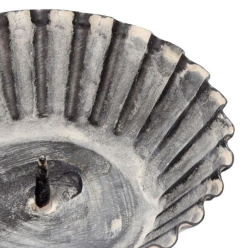 daiktų Vintažinis žvakių laikiklis stulpinėms žvakėms įkišti pilkas Ø8,5cm 4 vnt.