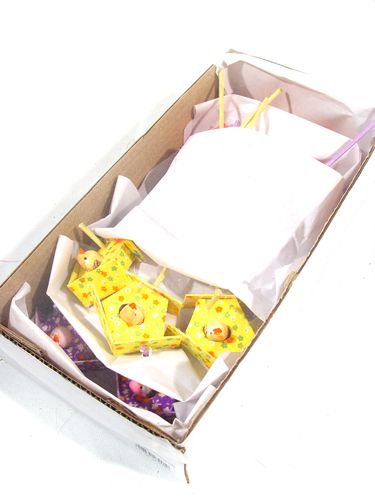 Floristik24 Paukščių namelis su paukščiuku ant kirtiklio 3cm 12vnt