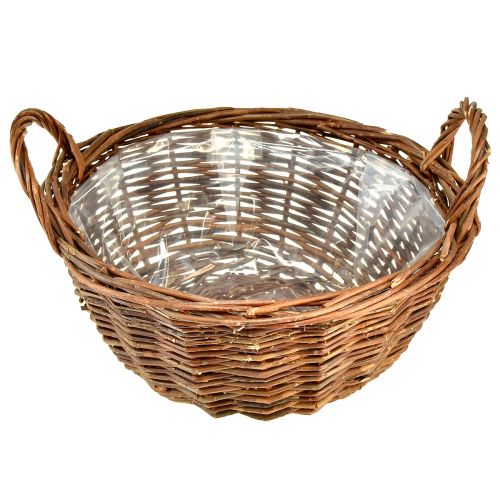 Floristik24 Kaimiškas pintų krepšelių rinkinys su nešimo rankenomis - 3 dydžiai (40cm, 33cm, 26cm) - Daugiafunkcis namams ir sodui - Rinkinys iš 3