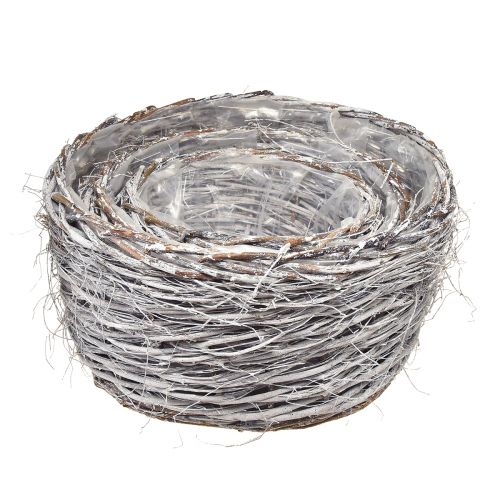 daiktų Kaimiškas pintų krepšelių rinkinys - 3 dydžiai (40 cm, 33 cm, 26 cm) - Idealiai tinka kaimo namų stiliaus dekoravimui ir laikymui - 3 rinkinys