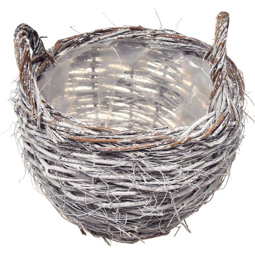 Floristik24 Pintų krepšelių rinkinys baltai skalbtas - 3 dydžiai (42cm, 36cm, 26cm) - Universalus dekoravimui ir laikymui - 3 dalių rinkinys