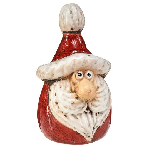 daiktų Miela keraminė Kalėdų Senelio figūrėlė, raudona ir balta, 10cm - tobula kalėdinė puošmena - 4 vnt