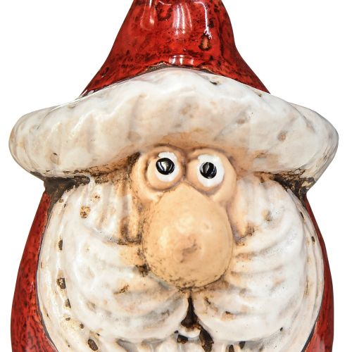 daiktų Miela keraminė Kalėdų Senelio figūrėlė, raudona ir balta, 10cm - tobula kalėdinė puošmena - 4 vnt