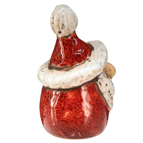 daiktų Miela keraminė Kalėdų Senelio figūrėlė, raudona ir balta, 10cm - tobula kalėdinė puošmena - 4 vnt