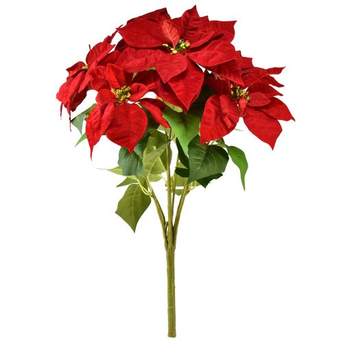daiktų Poinsettia Dirbtinė Kalėdų žvaigždė Raudona Žalia L57cm