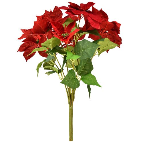 daiktų Poinsettia Dirbtinė Kalėdų žvaigždė Raudona Žalia L57cm