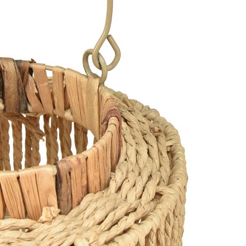 daiktų Žibinto rafija su rankena natūralaus pluošto metalas Ø19cm H21cm