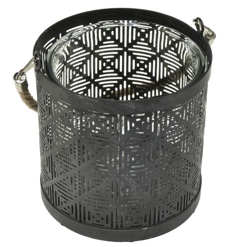 daiktų Žibinto metalinė dekoratyvinė žibinto rankena antracitinė Ø16cm 2vnt