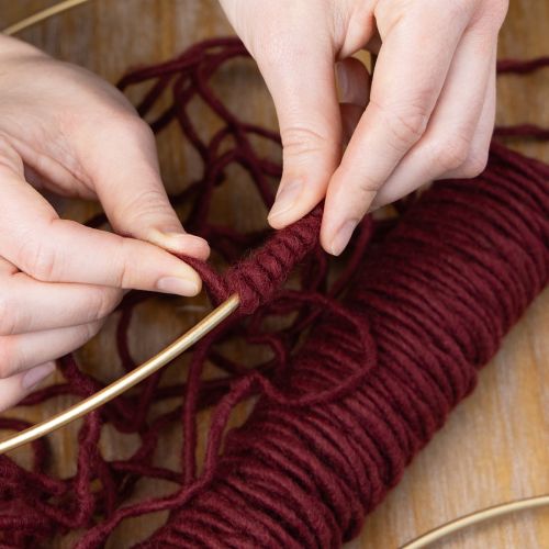 daiktų Dagties siūlas, vilnonis virvelė, Bordo, 55 m virvelė, floristika, rankdarbiai, „pasidaryk pats“