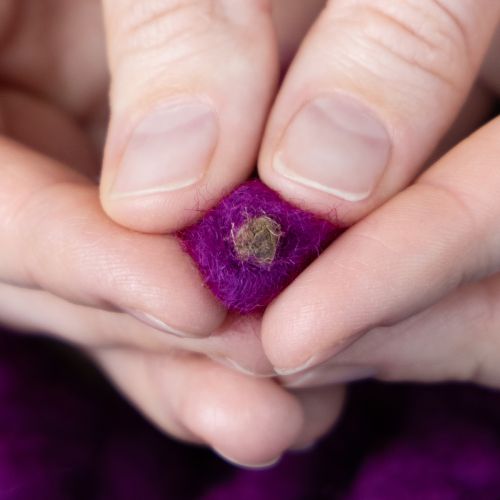 daiktų Pūkuota Mirabell vilnonė virvelė violetinė, 25 m dekoratyvinė juostelė floristikos amatams