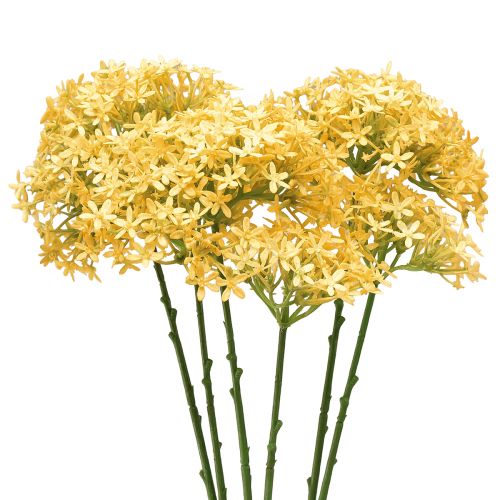 Dekoratyvinis svogūnas Wild Allium dirbtinis geltonas 70cm 3 vnt