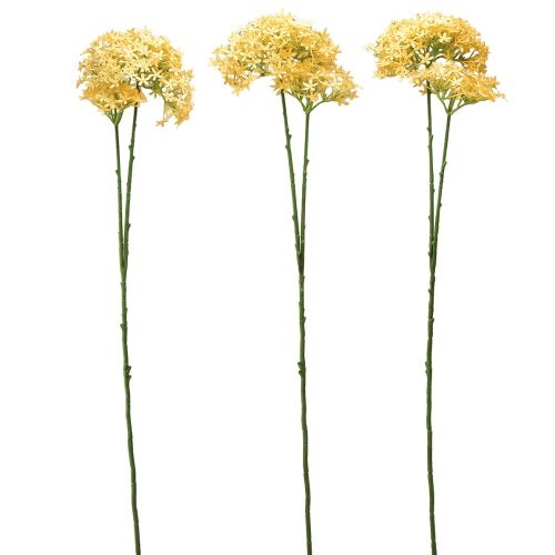 daiktų Dekoratyvinis svogūnas Wild Allium dirbtinis geltonas 70cm 3 vnt