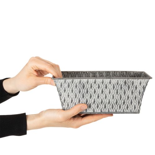 Cinko dubuo su rombo formos raštu 22 cm × 12 cm | Floristik24.lt