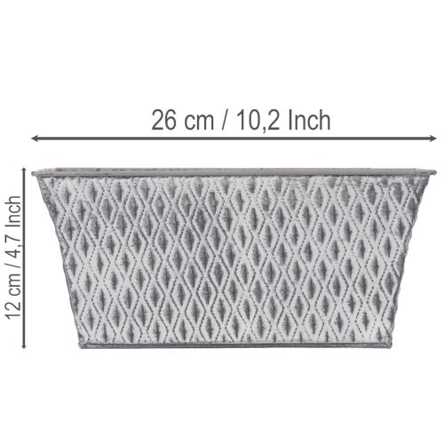 Cinko dubuo su rombo formos raštu, 26 cm x 15,5 cm | Floristik24.lt
