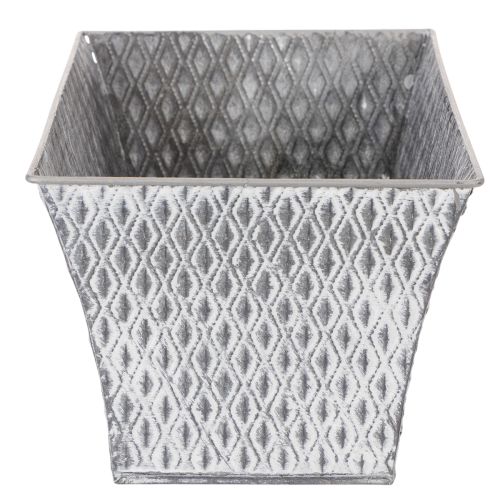 Cinko dubuo su rombo formos raštu 30 cm × 18 cm, aukštis 15 cm | Floristik24.lt