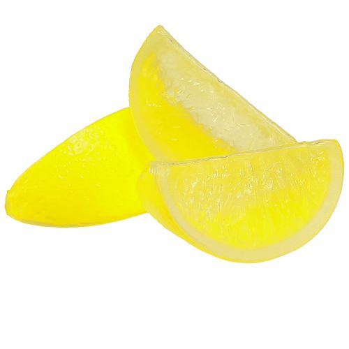 daiktų Citrinų dekoravimas Dirbtinės citrinos griežinėliai 7×3,5×3cm 48 vnt