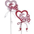 Floristik24 Gėlių kamštukas deko kištukas &quot;Love&quot; Valentino diena 25,5cm 16vnt